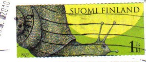 Finnische Schnecken-Briefmarke
