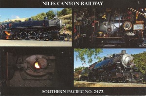 Postkarte der Niles Canyon Railway