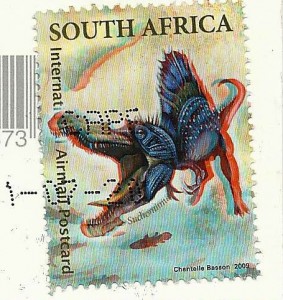 3D-Briefmarke aus Südafrika