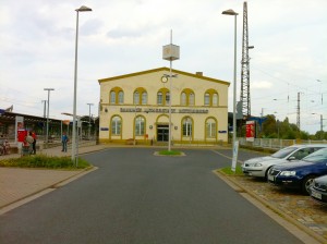 Ziel erreicht: Bahnhof Wittenberg